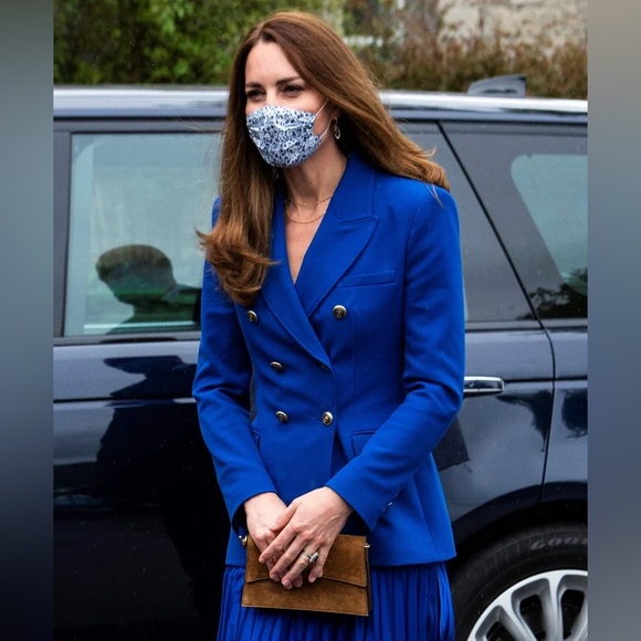 Zara Cobalt Blue Tailored Double Breasted Blazer - Picture 14 of 16